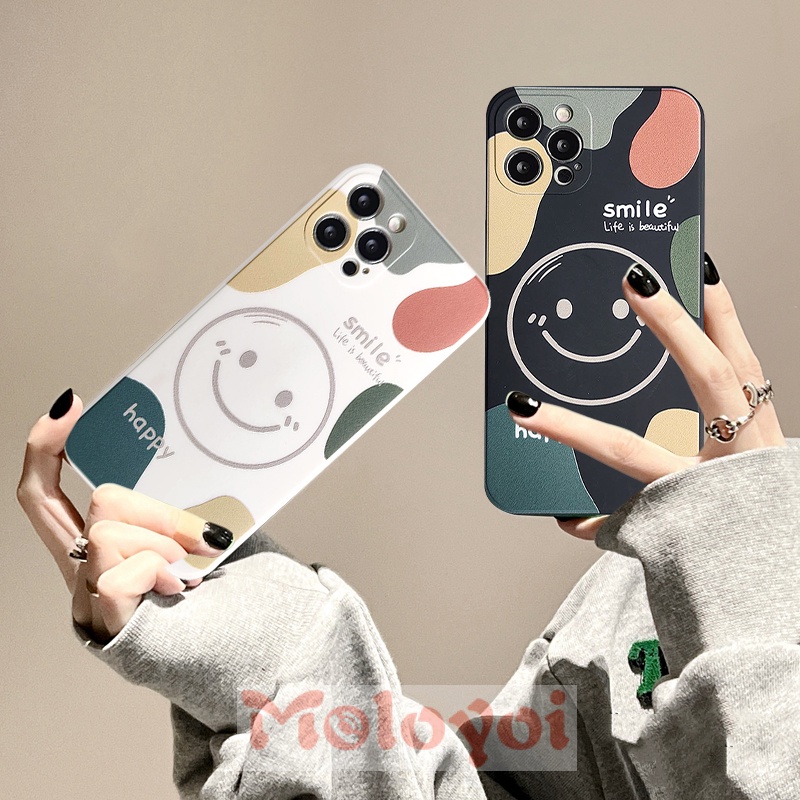 Soft Case Tpu Motif Smile Untuk Iphone 8 6 6S 7 Plus 13 11 12 Pro Max Xr X Se 2020 Xs Max