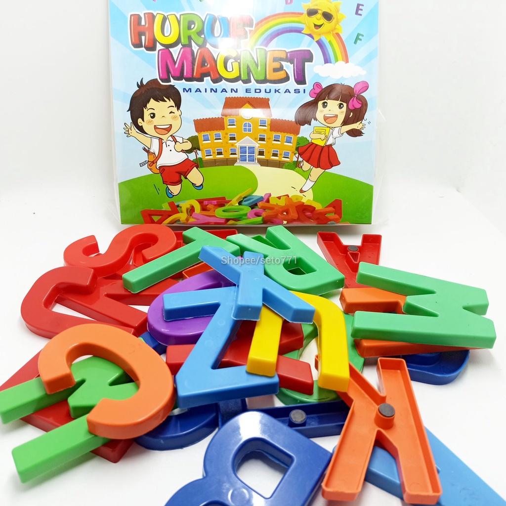 Jual JUMBO Magnetik 7.5cm Puzzle Kulkas Alphabet Huruf Angka Besar ...