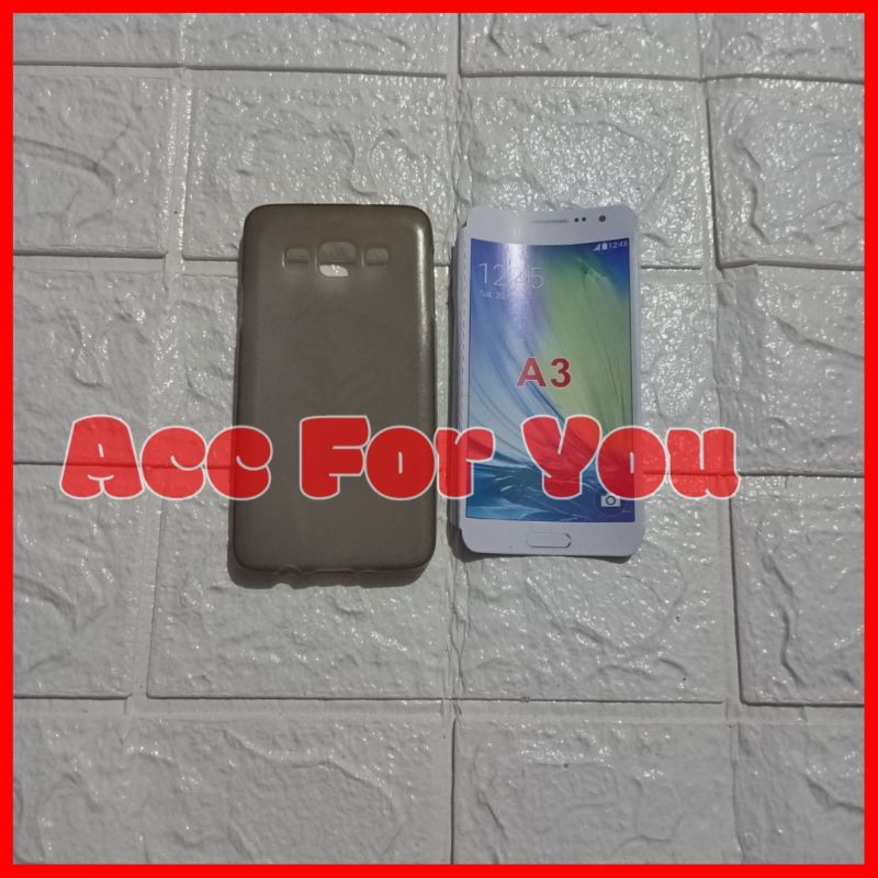 silikon hitam transparan samsung a3 / a3 2015 / a300 casing cover jelly case