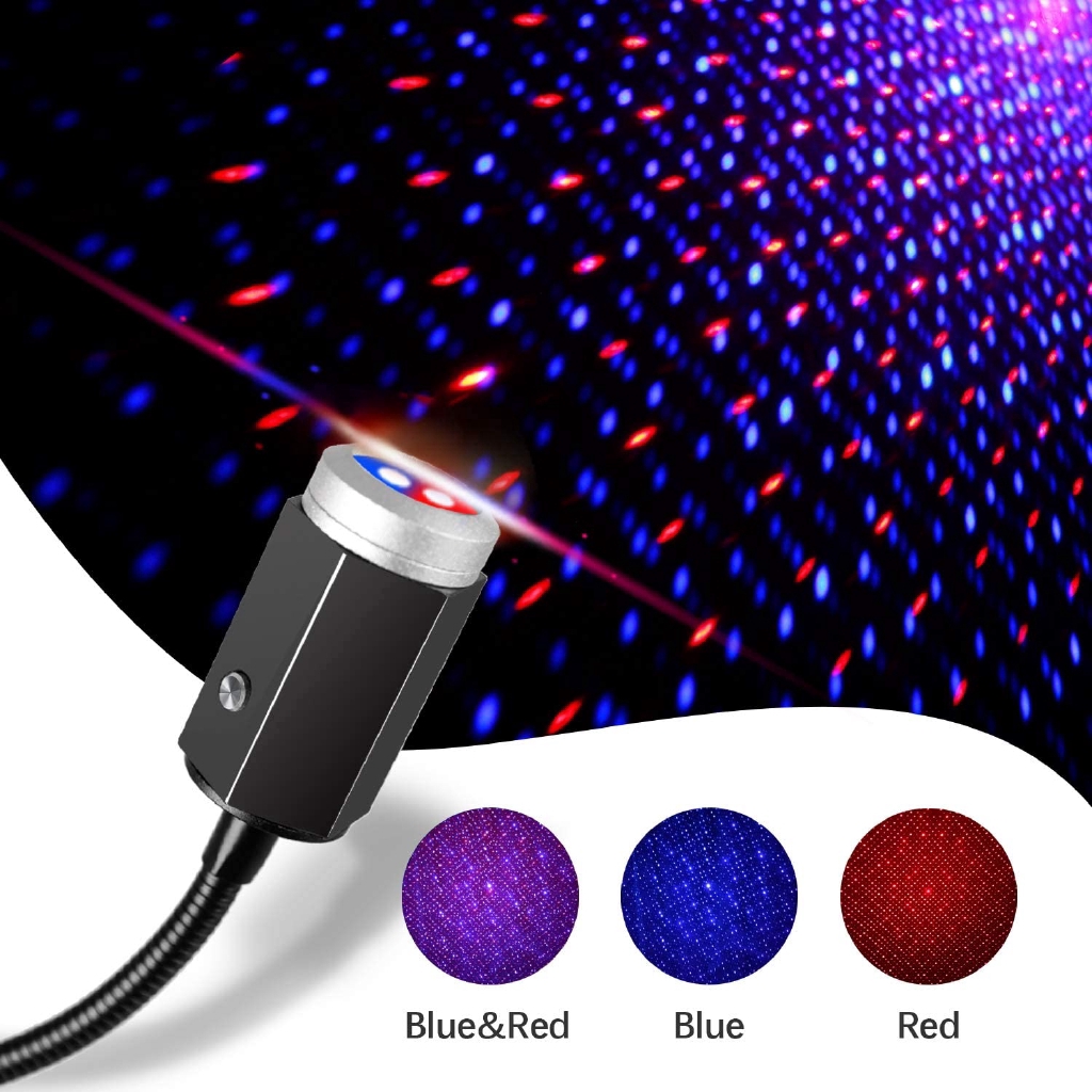 Lampu Proyektor Laser Led Usb Motif Langit Berbintang Untuk Dekorasi Atap Mobil
