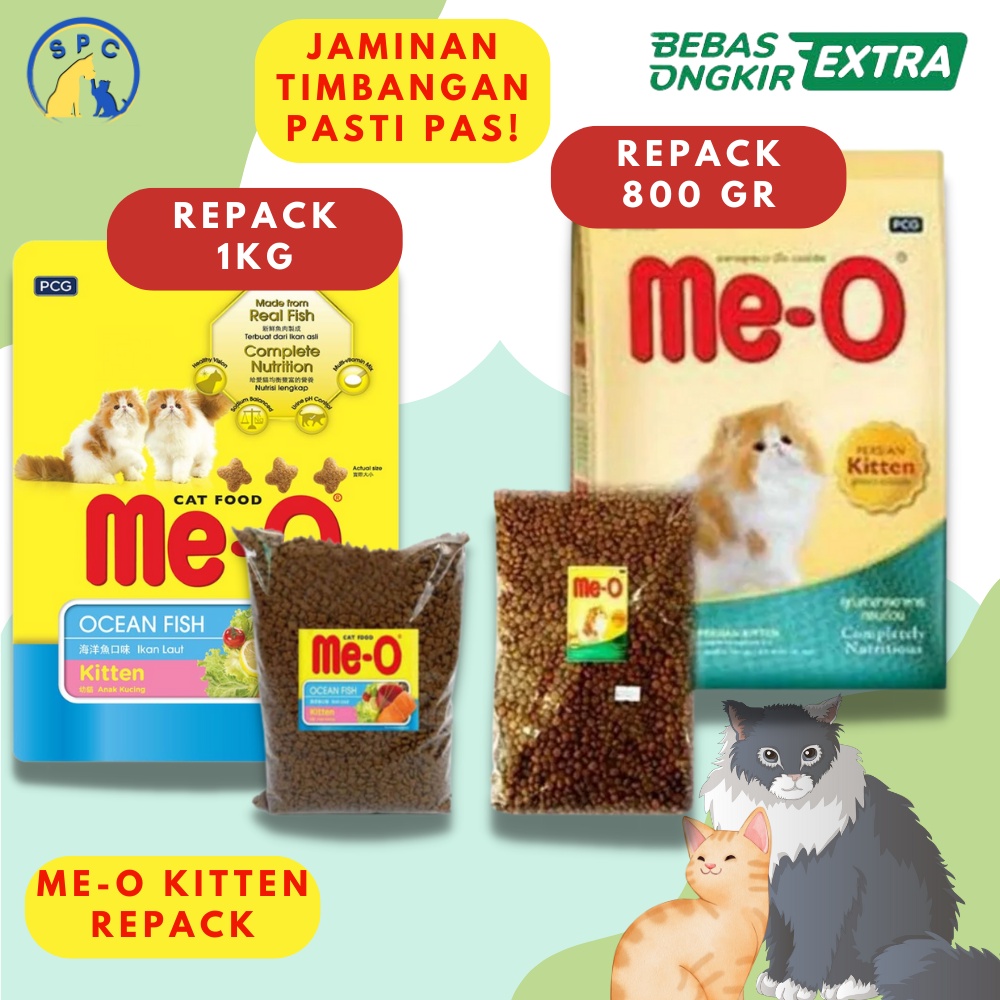 MEO Me-O Kitten Oceanfish repack 1 Kg Makanan Kucing Cat Food Premium Me-O