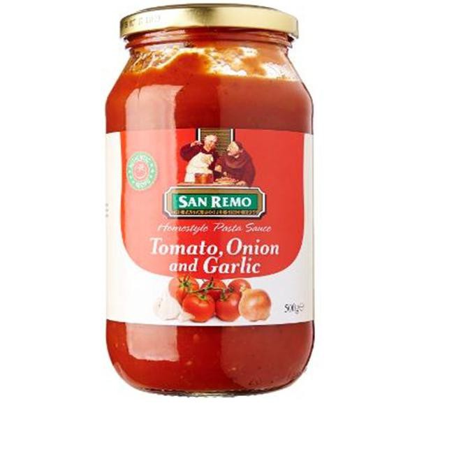 

[KODE BARU 238] San Remo Pasta Sauce Tomato Onion & Garlic 500gr TERLARIS..!!