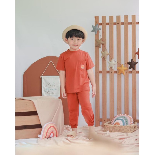 SET JOJO setelan Anak Unisex by SMILEE Setelan Bahan Kaos Combad30S