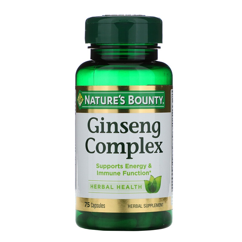 Natures Bounty Ginseng Complex 75 Cap Vitamin Ginseng Ori USA