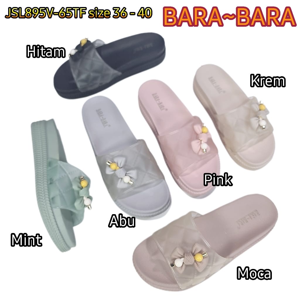 jelly sandal wanita bara bara selop karet import barabara cewek JSL895V-65TF