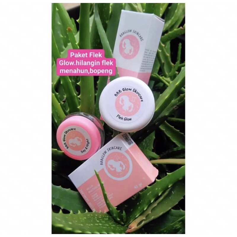 1 Paket double glowing Bbb glow skincare / 2x lebih cepat memutihkan