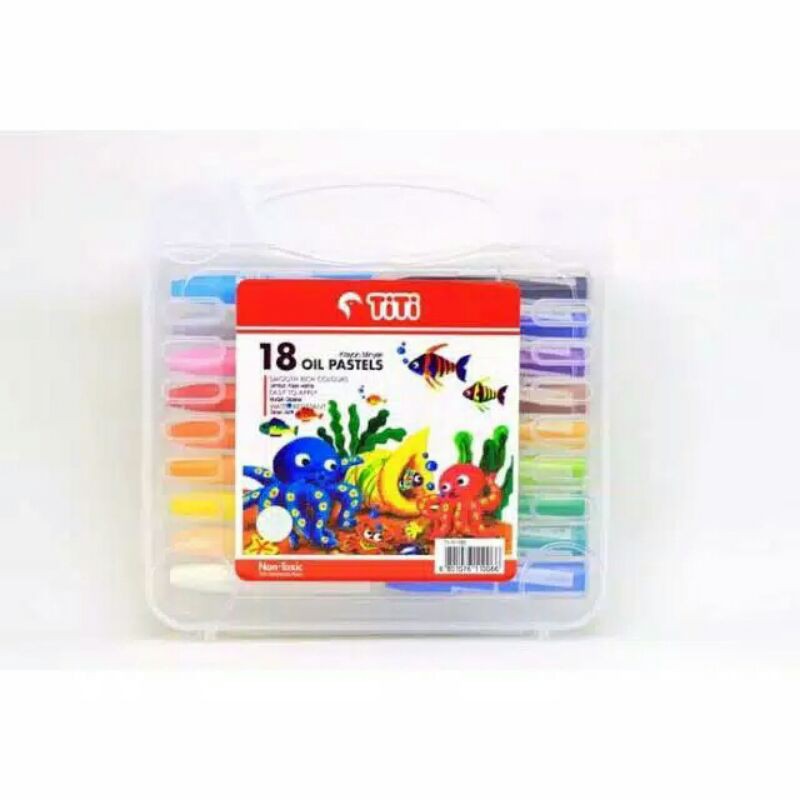 

(HABIBI STORE) Krayon Titi 18 warna / Oil Pastel Titi / Crayon Titi