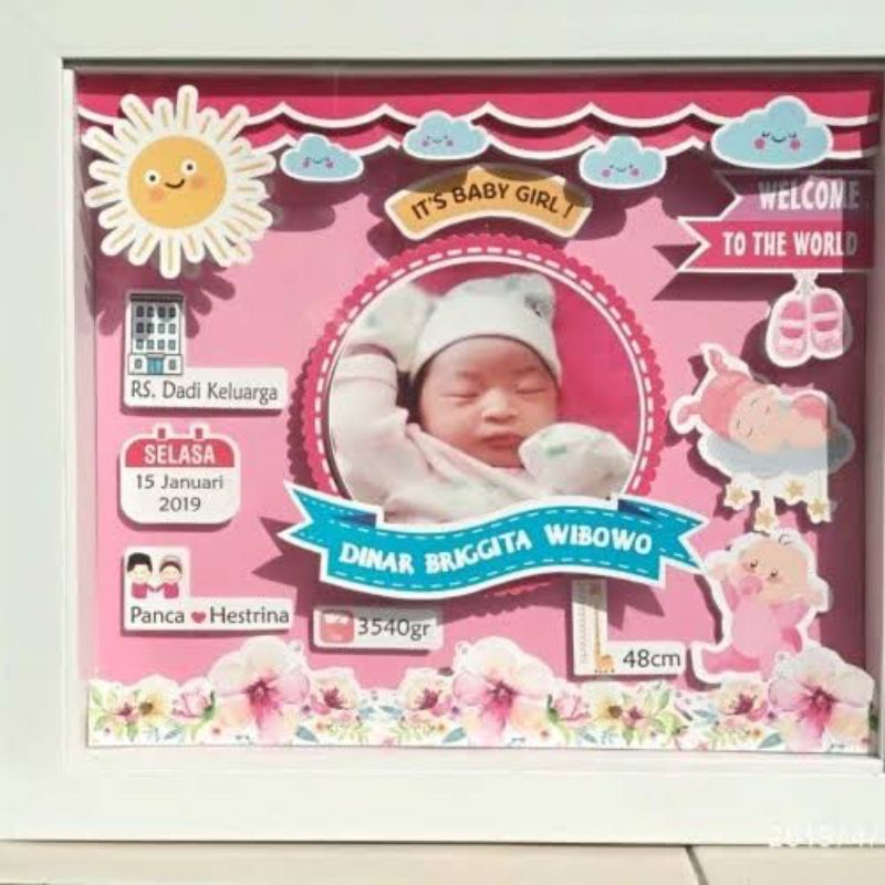 SCRAPFRAME BIODATA BABY