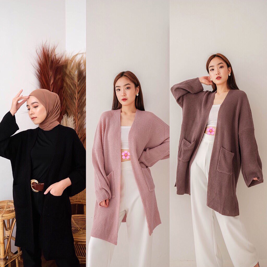 Long Oversize cardigan / Locy Cardigan / Oversized Cardy / Outer Rajut Oversize