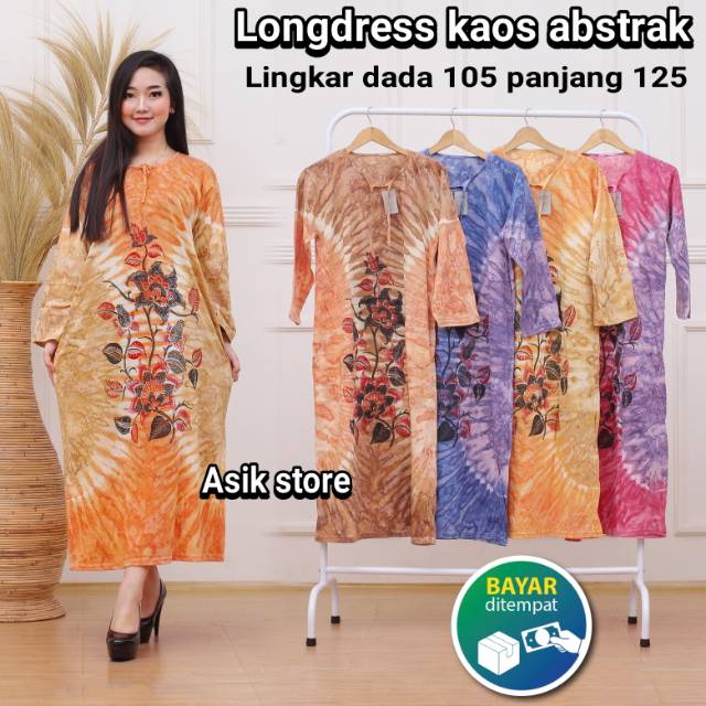 Longdress kaos abstrak