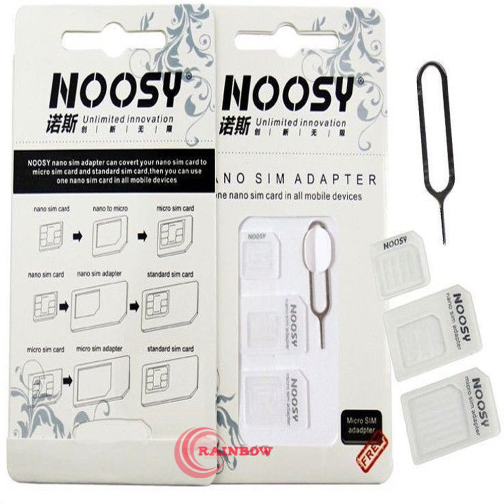 Noosy Sim Adaptor / Adapter 3in1 + Pin / Ejecter /Adapter Sim Noosy murah - warna ACAK/RANDOM