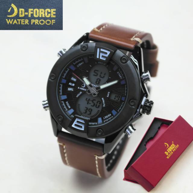jam tangan pria Dforce original water resistance 4.4cm