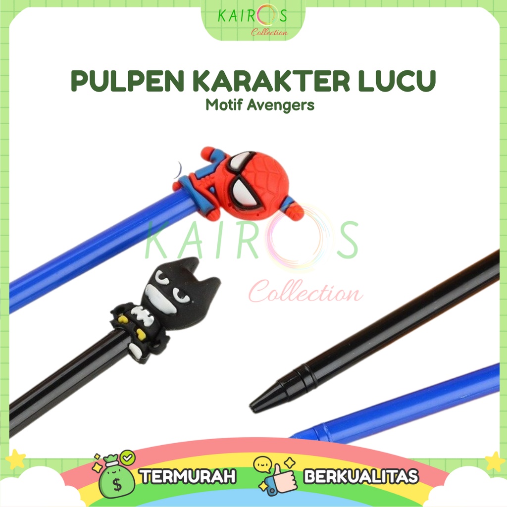 Bolpoin Gel Pulpen Karakter Kartun Avengers