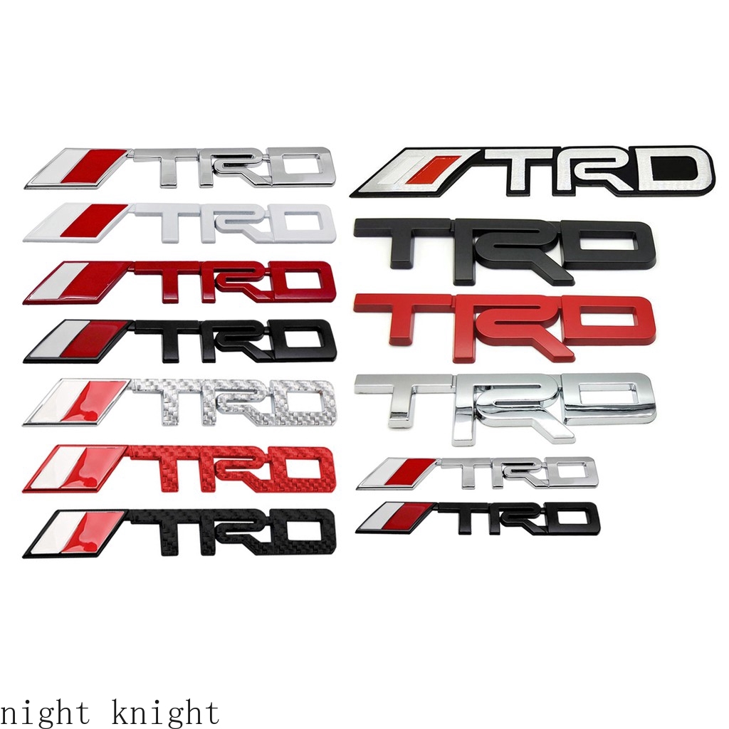 Stiker Logo Emblem Night Knight Trd Bahan Metal Untuk Mobil Toyota Yaris/Avensis/Snos/Hilux