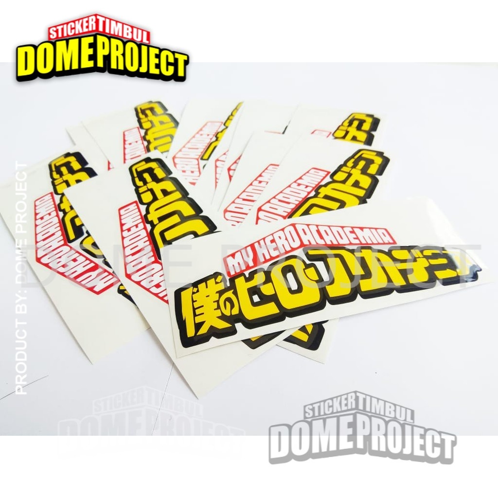 STIKER CUTTING MOTOR KACA MOBIL KOPER LOGO ANIME MY HERO ACADEMIA STICKER AESTHETIC KEREN