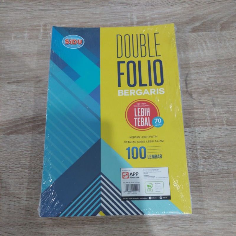 

Double Folio Bergaris SIDU Isi 100 (1 Pak) / Double Folio Lembaran SIDU