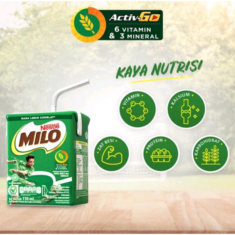 MILO UHT  110ml &amp; 180ml (1DUS isi 36pc)