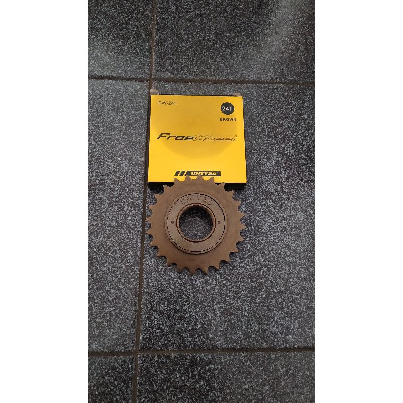 Freewheel free wheel sepeda BMX 24 T United single speed