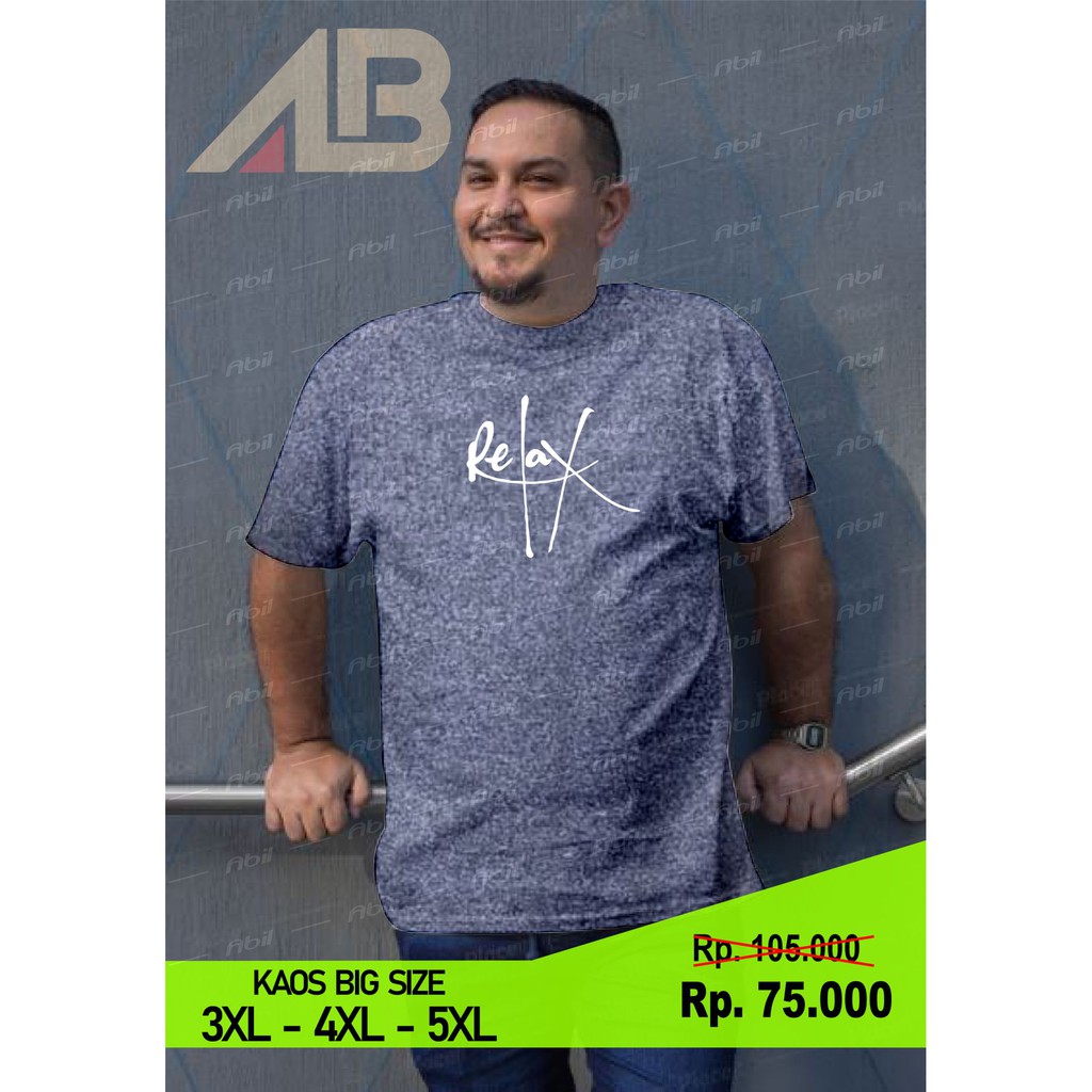  Kaos  pria jumbo Big  Size  Jumbo 3XL 4XL 5XL Basic Oblong 