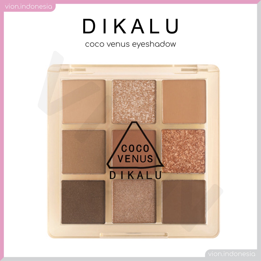 DIKALU / MINIPINK Coco Venus Korean Eyeshadow Palette 9 Colors Warna Pigmented Eyeshadow Glitter LAMEILA Original DI001