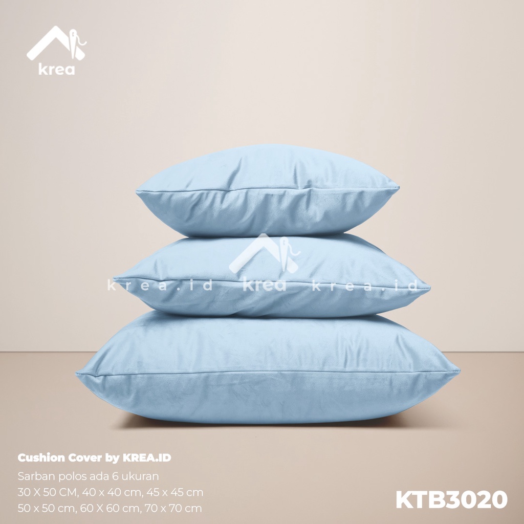 Sarung Bantal Sofa Polos Mix Biru Edition Ukuran 30x50, 40x40, 45x45, 50x50, 60x60, 70x70