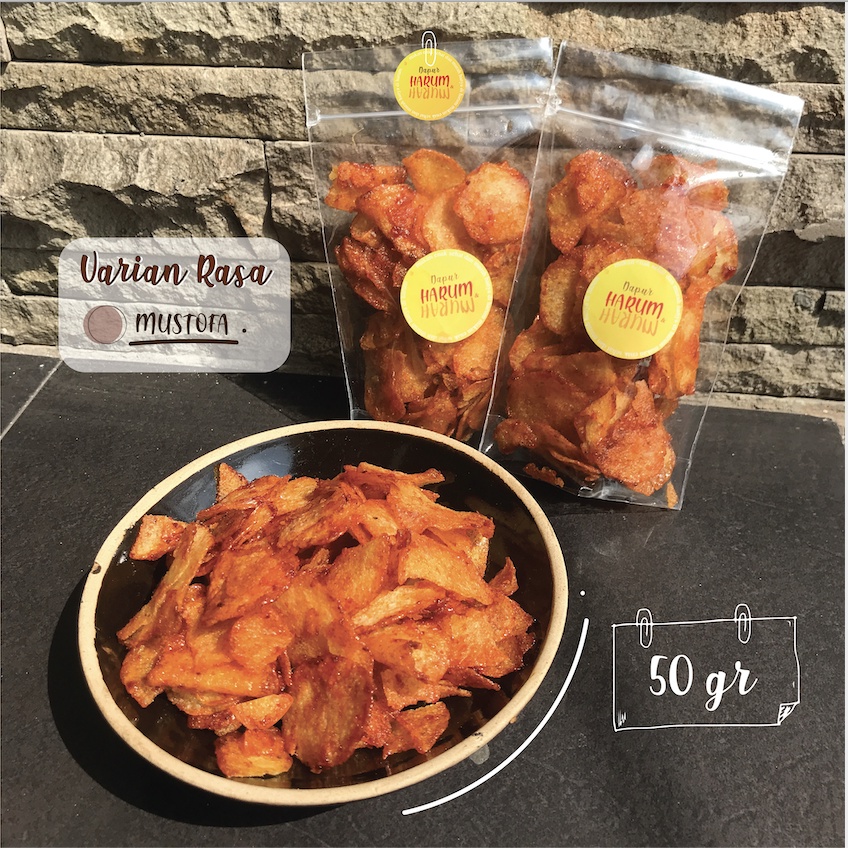 

Keripik Kentang Mustofa Balado 50 gr Premium Home Made Renyah Gurih Rasa Balado [Dapur Harum]