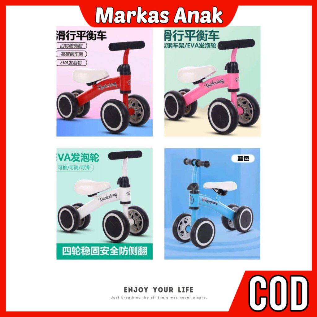 Mainan Anak Anak Umur 3 4 5 6 Tahun Olahraga Outdoor Sepeda Speda Sekuter Skuter Scooter 4 Roda Kese