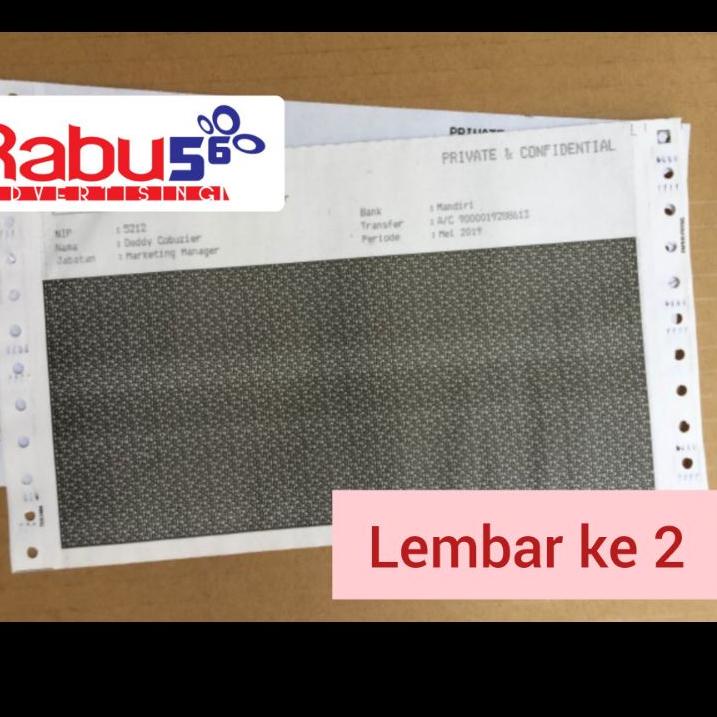 

Terbaik.. Slip Gaji Confidential Custom