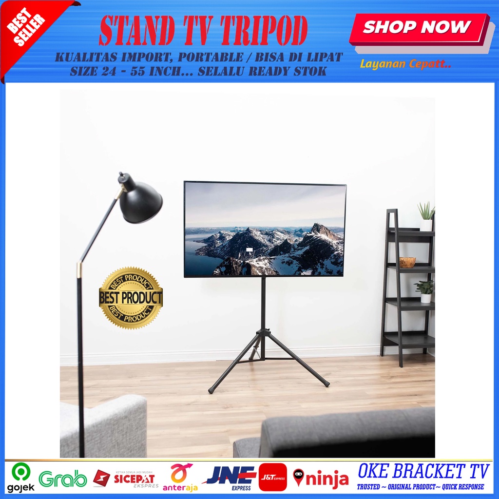 BRACKET TV STANDING TRIPOD 24 - 55 INCI