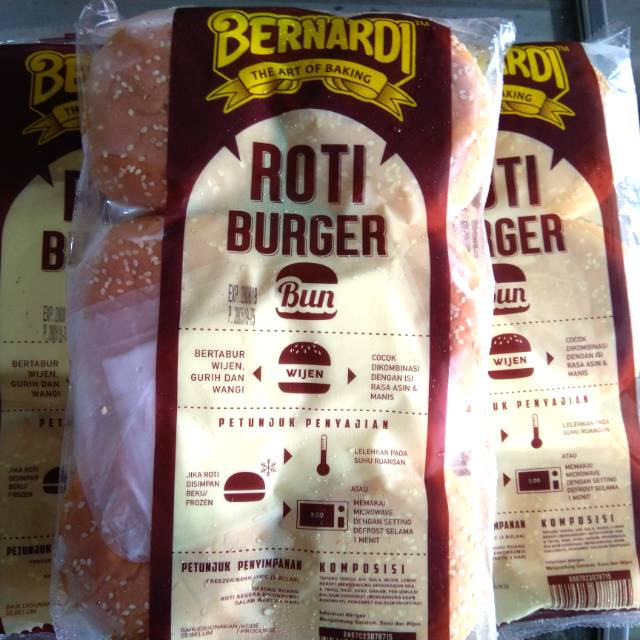 

BERNARDI ROTI BURGER / BUN WIJEN ISI 6 PCS