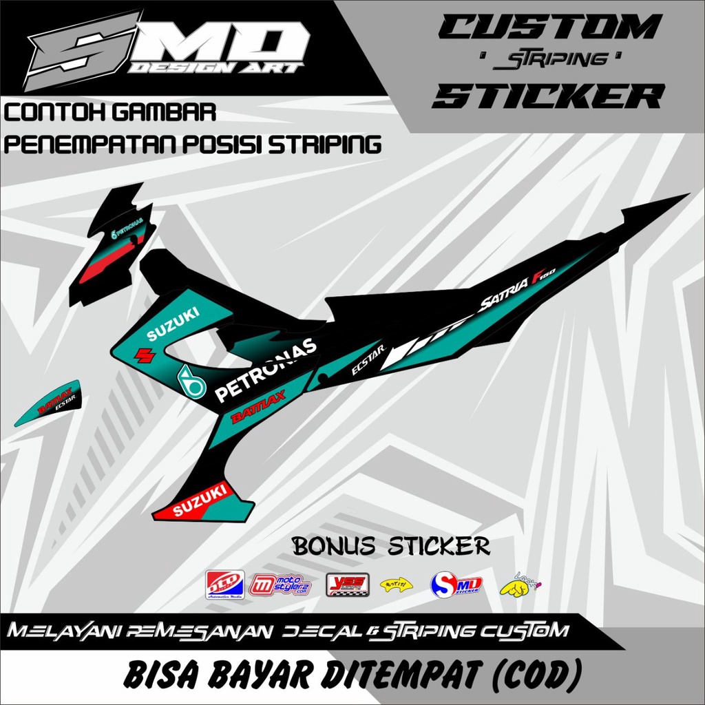 STRIPING VARIASI MOTOR SATRIA FU FACELIFT PETRONAS