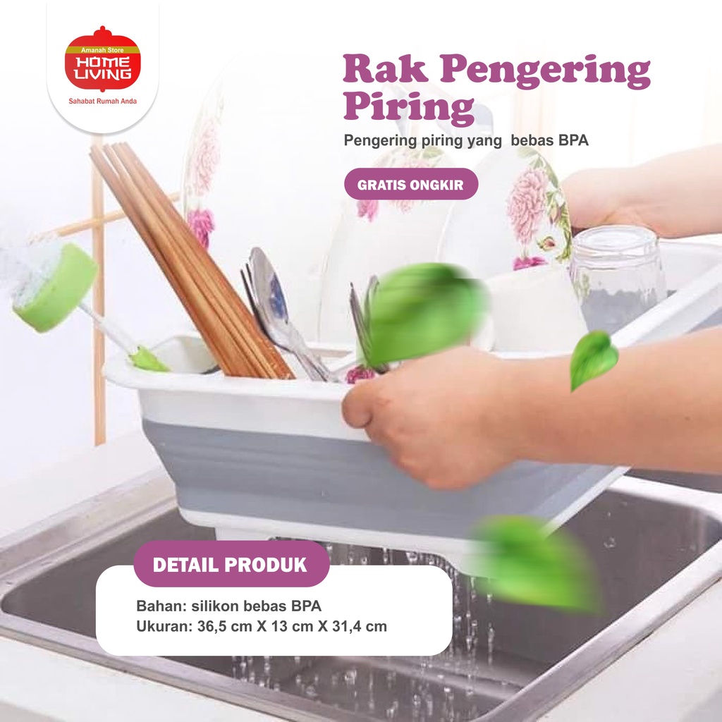 Rak piring plastik mini rak pengering piring portable rak piring wastafel murah peralatan dapur