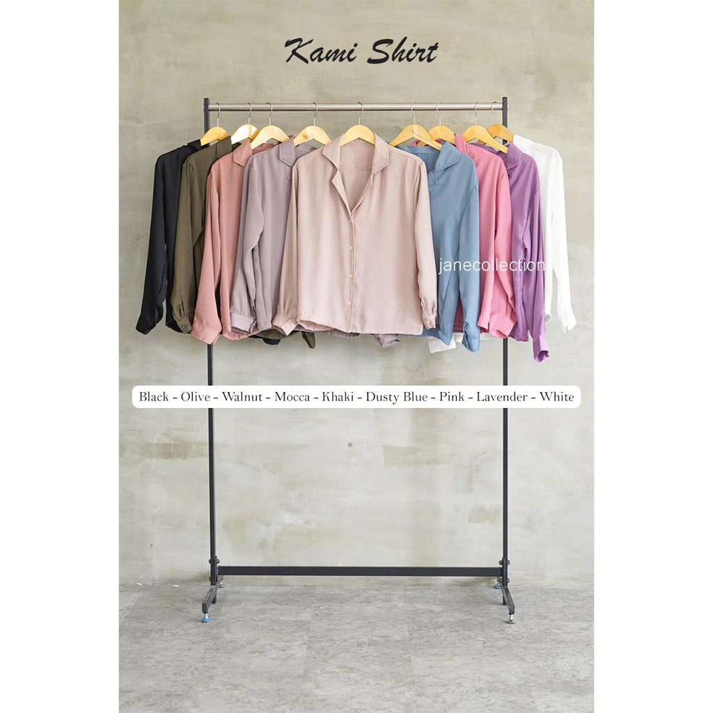 JANE COLLECTION || Atasan Wanita Blouse Lengan Balon Hijab Friendly Soft Crinkle Kami Shirt Putih