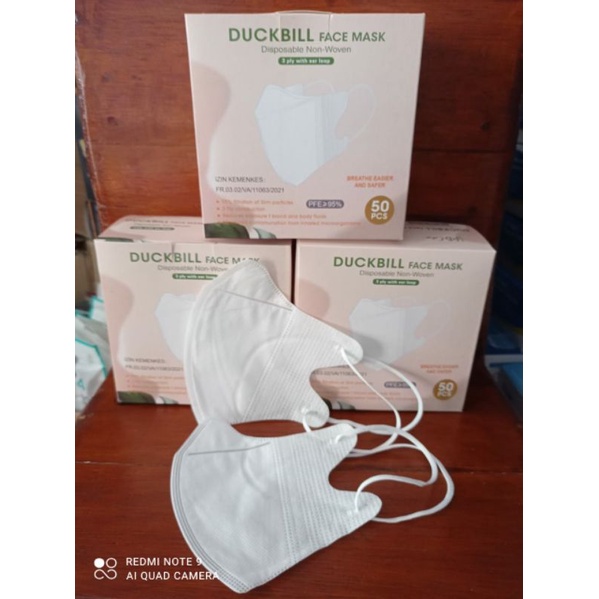 MASKER DUCKBILL Y&B PUTIH