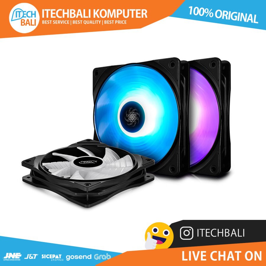 Fan Paket DEEPCOOL RF120 Rgb Led 3 in 1 | ITECHBALI