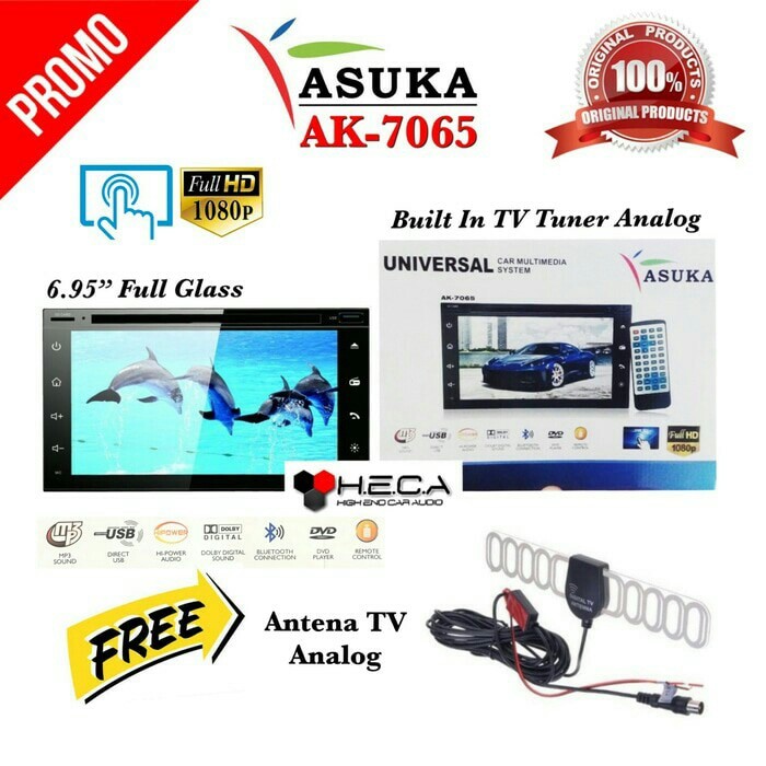 tv mobil asuka 7065 free antena tv/double din asuka 7065
