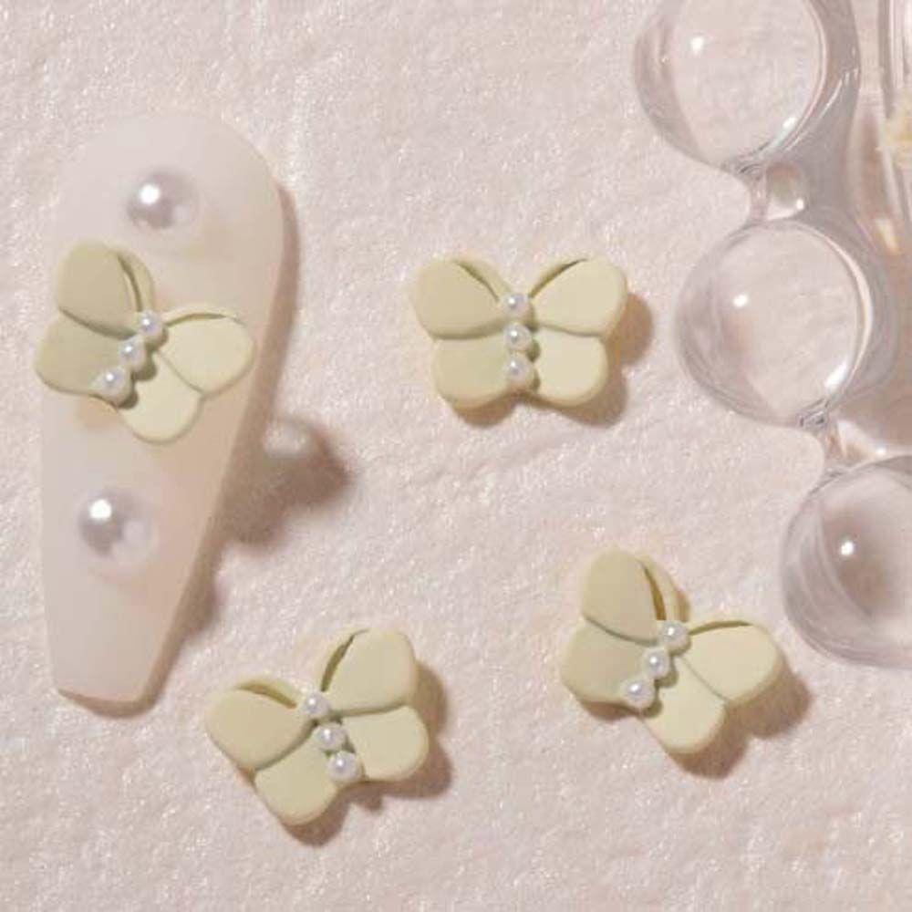 AUGUSTINA Agustina Butterfly Nail Art Dekorasi Fashion Jepang Manis Hiasan Kuku Perhiasan Kuku 3D