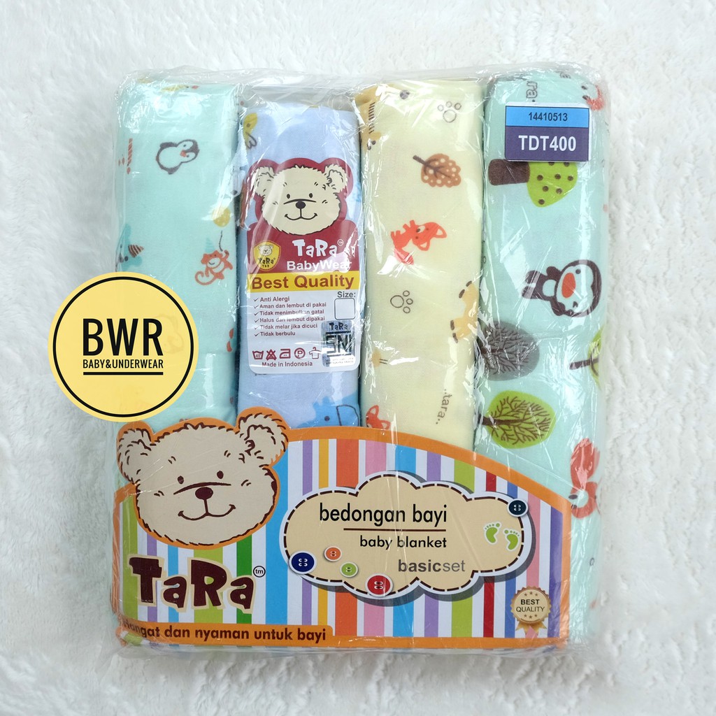 [ Ecer ] Bedong TARA Motif / Bedong Bayi Motif Print Selimut Blankect Bayi Putih Warna | Bwr