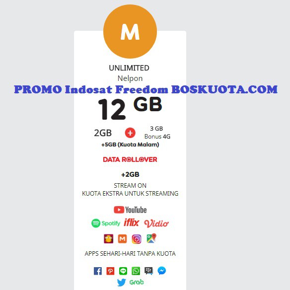 PROMO Indosat Data Freedom Combo M Gratis Telpon Sepuasnya