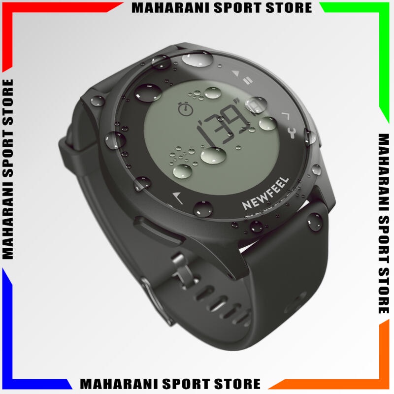 Jam Tangan Pria Kalenji ATW100 Running Stopwatch - Hitam
