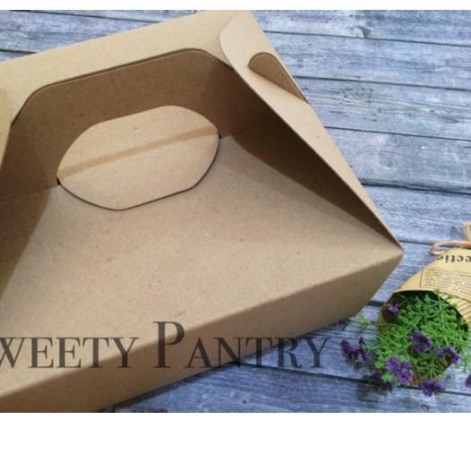 

❆ 40408 B - dus kue / box kue / packaging kue / kemasan kue 22x22x10cm Brown ❁