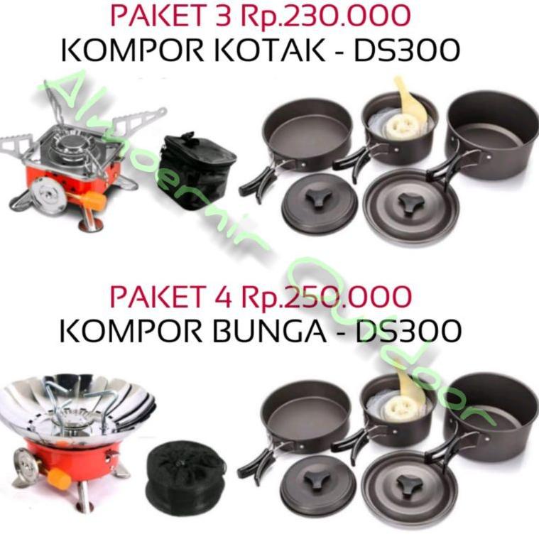 Jual Paket Kompor Cooking Set Nesting Teko Camping Outdoor Original