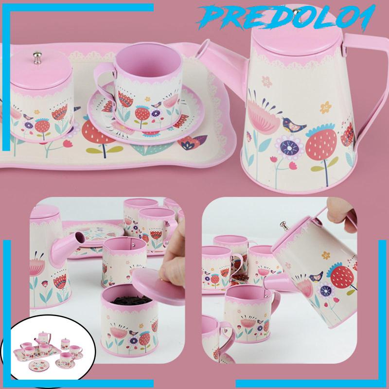 (Predolo1) 12pcs / Set Mainan Simulasi Teko + Cangkir Teh Untuk Anak Bermain Peran