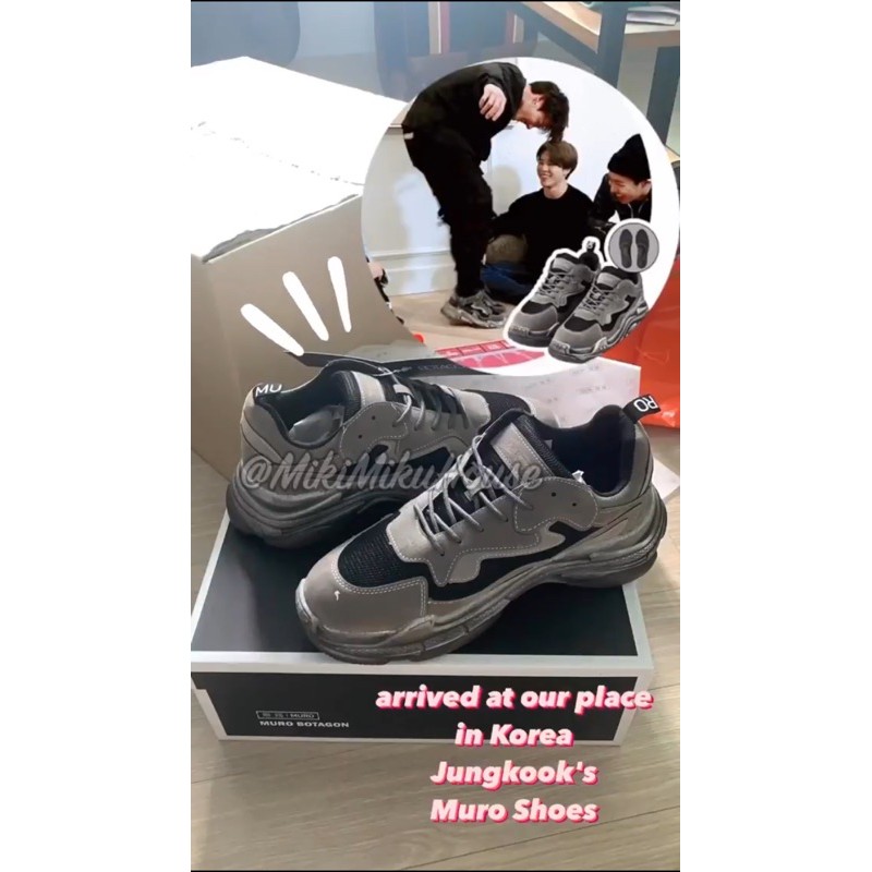 OFFICIAL BTS JUNGKOOK MURO BATAGON SHOES SEPATU JUNGKOOK SNEAKERS DIET DOMBA ORI KOREA ZIJANGSA