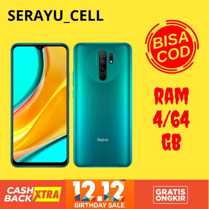 HP Android XIAOMI REDMI 9 ram 4/64GB Garansi Resmi