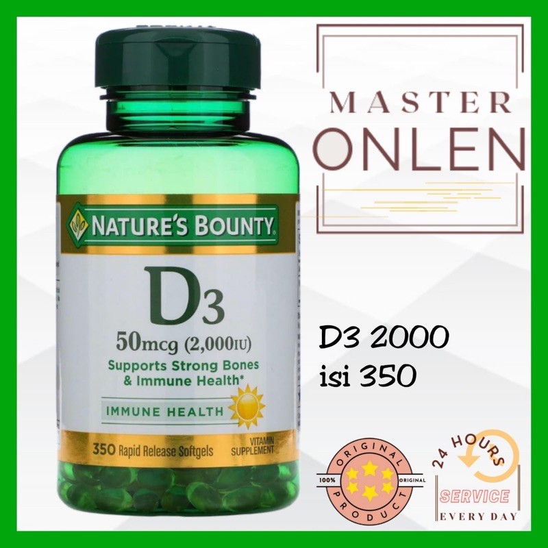 Nature's Bounty Vitamin D3 2000 iu 350 SG Nature bounty D3 2000IU Usa
