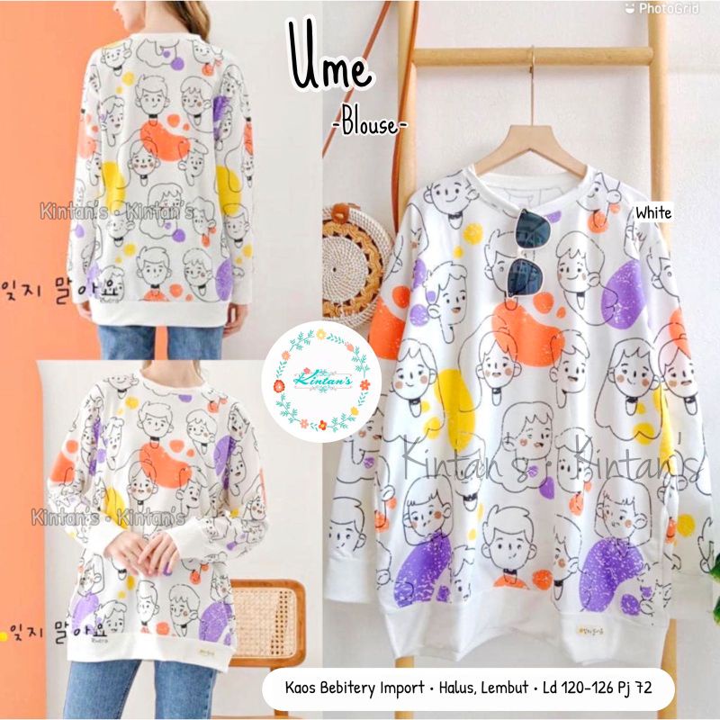 Ume blouse by kintans / Blouse muslimah halus adem