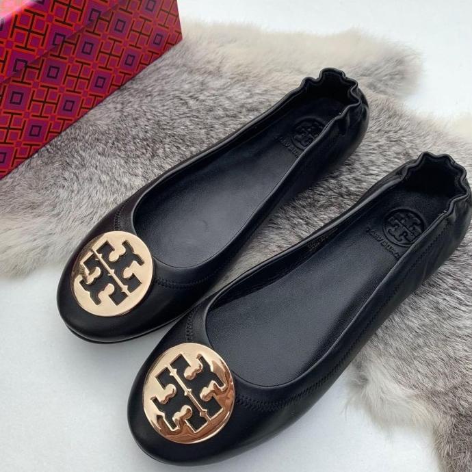 SEPATU TORY BURCH Minnie Travel Ballet Flat Shoes ORIGINAL Tory Burch Termurah