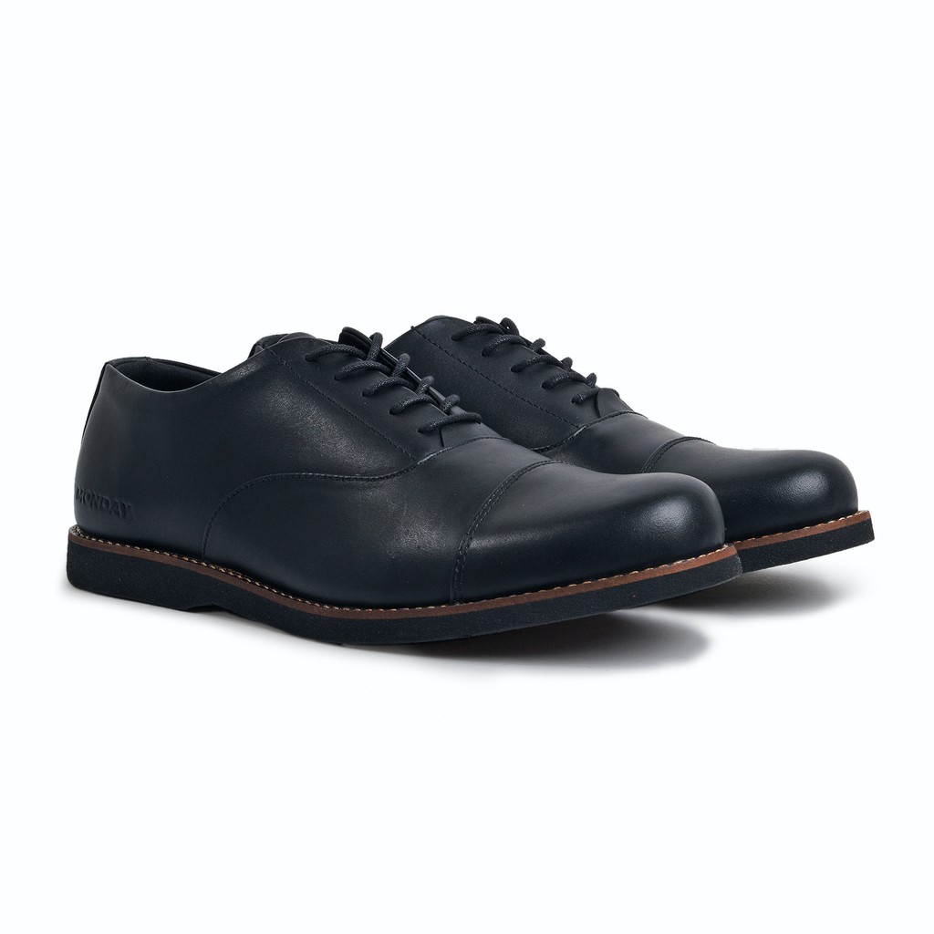 OXFORD BLACK (KULIT ASLI) |ManNeedMe x Monday| Sepatu Pantofel Pria Formal ORIGINAL