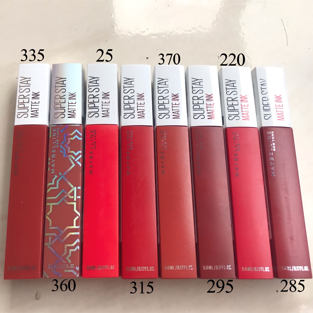MAYBELLINE SUPERSTAY MATTE INK/ Shades (335/360/25/315/370/295/220/285)